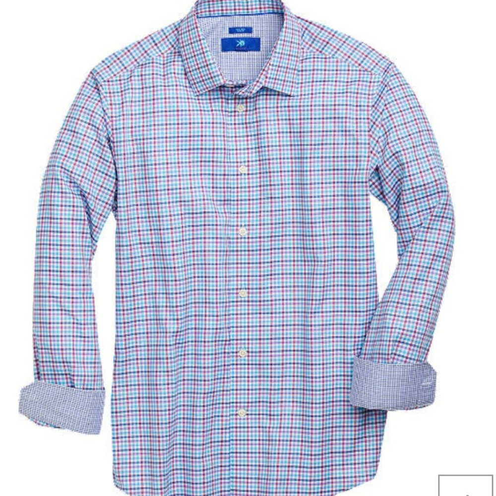 Egara multi-checked sport shirt